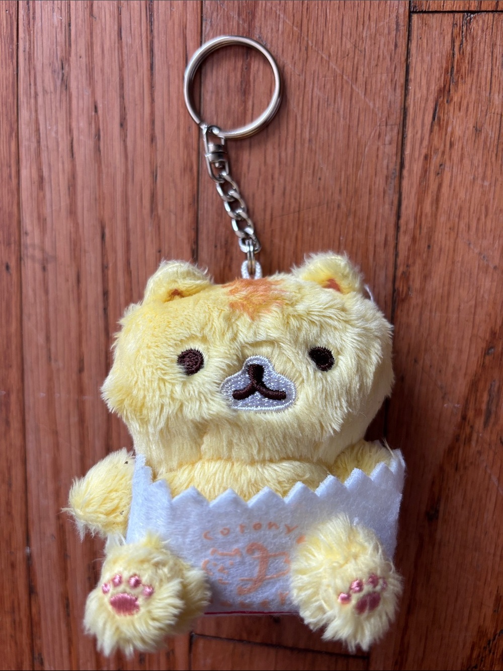 San-X Corocoro Coronya plush keychain featuring Plum-chan (Plum-nya)
